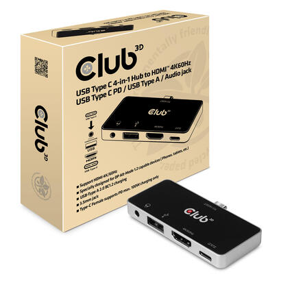 club3d-usb-4-in1-hub-usb-31-typ-c-hdmiusbusb-caudio-retail