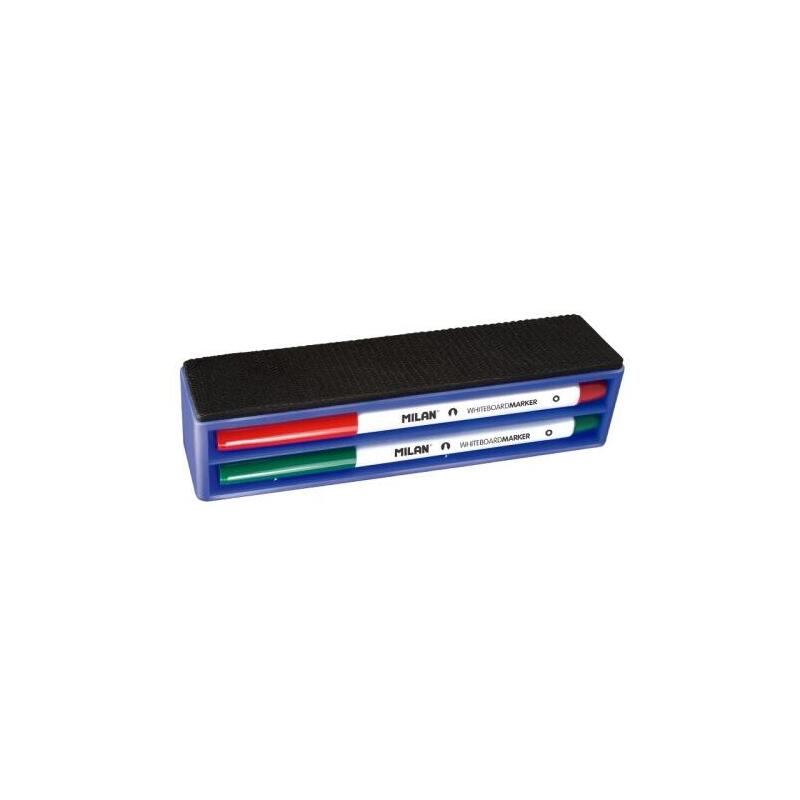 pack-milan-165894-borrador-de-pizarra-magnetico-4-rotuladores-para-pizarra-37mm-colores-surtidos