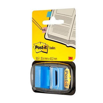 marcador-index-mediano-post-it-3m-dispensador-50-unidades-azul