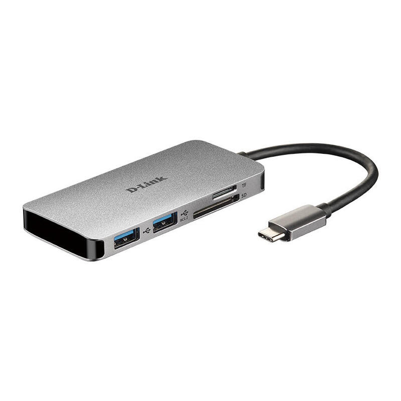 docking-usb-tipo-c-d-link-dub-m610-2xusb-1xusb-tipo-c-pd-1xthunderbolt-3-1xhdmi-1xlector-tarjetas-sd-gris