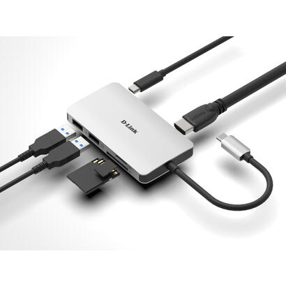 docking-usb-tipo-c-d-link-dub-m610-2xusb-1xusb-tipo-c-pd-1xthunderbolt-3-1xhdmi-1xlector-tarjetas-sd-gris