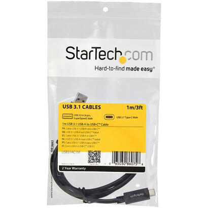 startech-cable-usb-tipo-c-a-usb-31-1m-negro-usb31ac1m