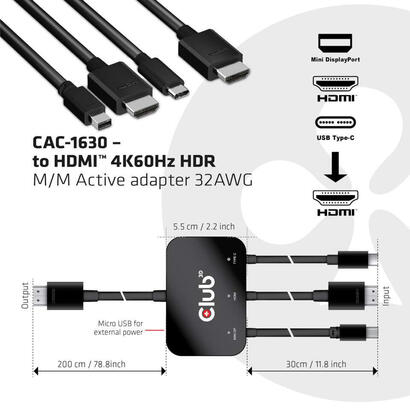 adaptador-club3d-usb-c-hdmi-mini-dp-hdmi-activo-mm-mm-retail
