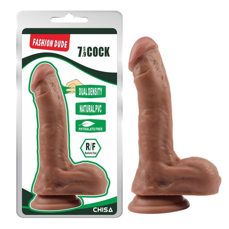 dildo-dual-density-fashion-dude-205-x-45-cm-bronceado