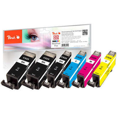 peach-pi100-249-cartucho-de-tinta-compatible-pixma-ip4850-multipackplus-negro-cian-magenta-foto-negro-amarillo-6-piezas