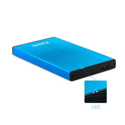 tooq-carcasa-externa-hddsdd-25-hasta-95mm-sata-usb-30-azul