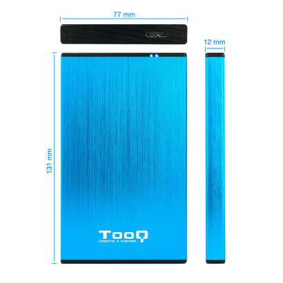 tooq-caja-externa-tqe-2527bl-25-95-mm-sata-usb-3031-gen1-azul