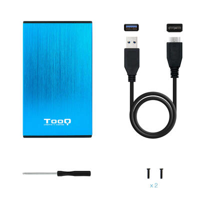 tooq-carcasa-externa-hddsdd-25-hasta-95mm-sata-usb-30-azul