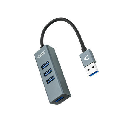 nanocable-hub-usb-30-4xusb30-usb-am-usb-30h-aluminio-10-cm-gris