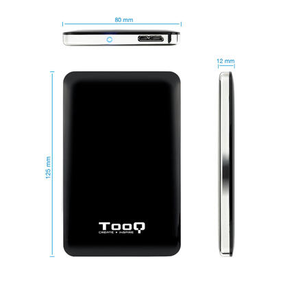 tooq-carcasa-externa-hddsdd-25-hasta-70mm-sata-usb-3031-gen-1-ultraplana-negro