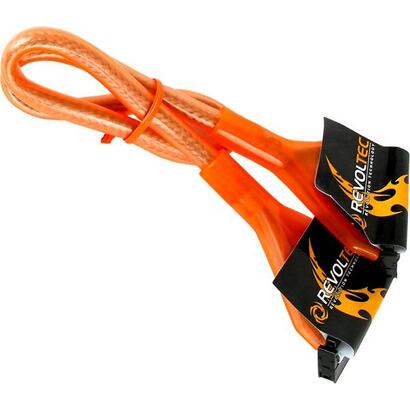 revoltec-rounded-floppy-cable-uv-reactive-orange-48cm-cable-de-sata-048-m-naranja