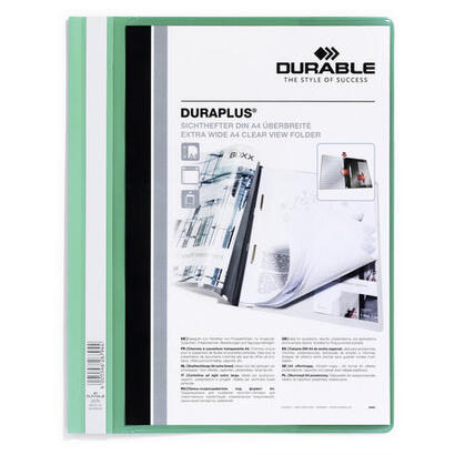 durable-duraplus-carpeta-de-fastener-para-formato-a4-compartimento-interior-tapa-posterior-de-color-verde