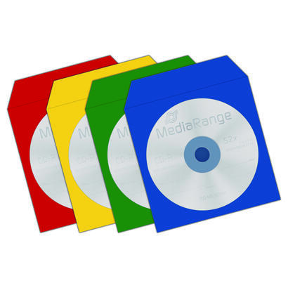 mediarange-box67-funda-para-discos-opticos-1-discos-azul-verde-rojo-amarillo-100-uds