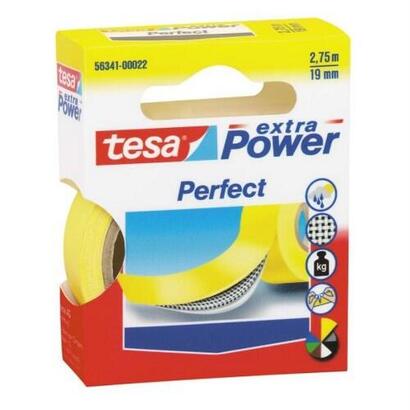tesa-extra-power-perfect-gewebeband-275m-19mm-gelb