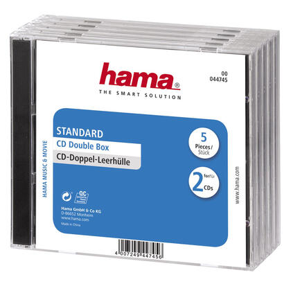 hama-cd-double-jewel-case-standard-pack-5-2-discos-transparente