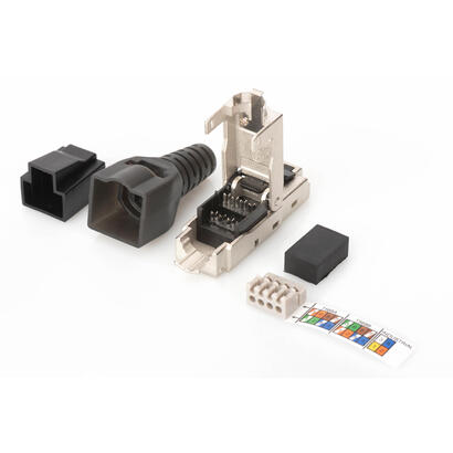 digitus-shielded-rj45-connector-for-field-assembly-awg-22-27-10-gbit-ethernet-poe-dust-cap-bend-relief