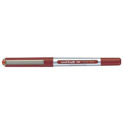 mitsubishi-pencil-roller-uni-ball-ub150-punta-05mm-acero-inoxidable-cuerpo-plastico-clip-metalico-tinta-roja-resistente-al-agua