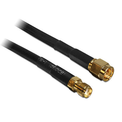 delock-cable-coaxial-sma-mh-cfd200-5m-negro-88444