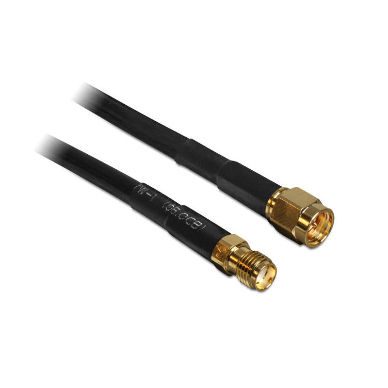 delock-cable-coaxial-sma-mh-cfd200-5m-negro-88444