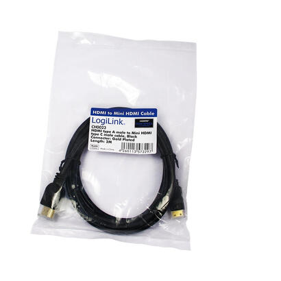 logilink-ch0023-cable-hdmi-2-m-hdmi-tipo-a-estandar-hdmi-type-c-mini-negro