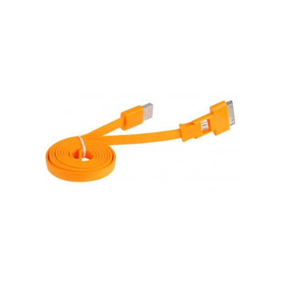 cable-3go-usb-a-micro-usb-y-apple-30-pin-plano-naranja-1m