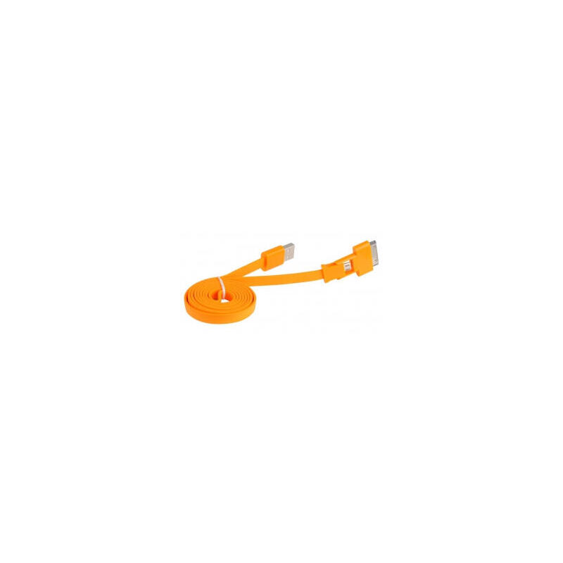 cable-3go-usb-a-micro-usb-y-apple-30-pin-plano-naranja-1m