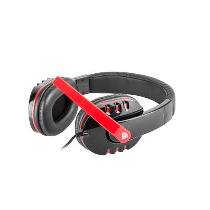 natec-genesis-hm12x-auriculares-diadema-negro-rojo