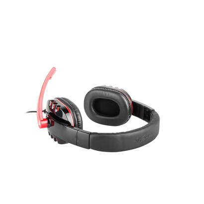 natec-genesis-hm12x-auriculares-diadema-negro-rojo