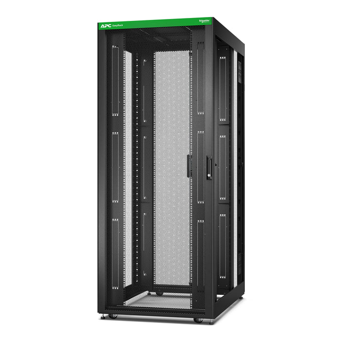 Apc Easy Rack 800mm 42he 1200mm Mit Dach, Rollen, Füssen Und 4 Halterungen, Ohne Seitenteile, Boden, Schwarz (Er8220)
