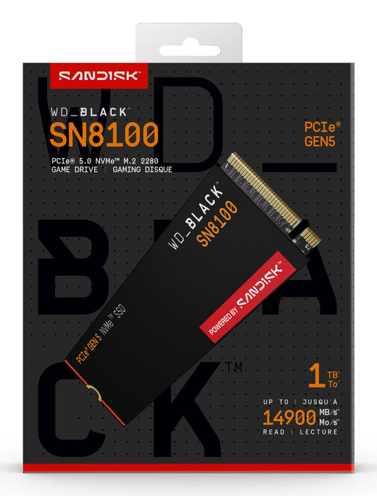 EAN 0619659220884 - SanDisk Black WD_BLACK SN8100 NVMe 1 TB M.2 PCI Express 5.0 TLC 3D NAND imagen 6