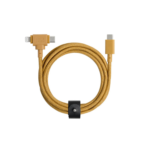 EAN 4895200448389 - Native Union Belt Cable Duo cable USB 1,5 m USB C USB C/Lightning Amarillo imagen 1