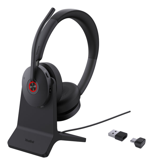 Yealink Bh74 Teams Con Estación De Carga, Auriculares Negros, Variante Teams, Dongle Bluetooth Bh74 With Stand Teams Usb-C/A