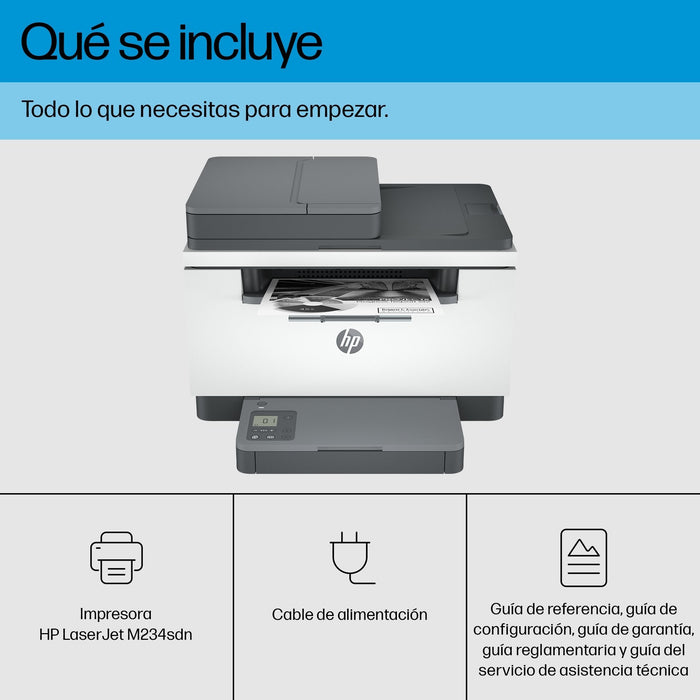 Multifunción Láser Monocromo Hp Laserjet Mfp M234sdn Dúplex Adf Blanca