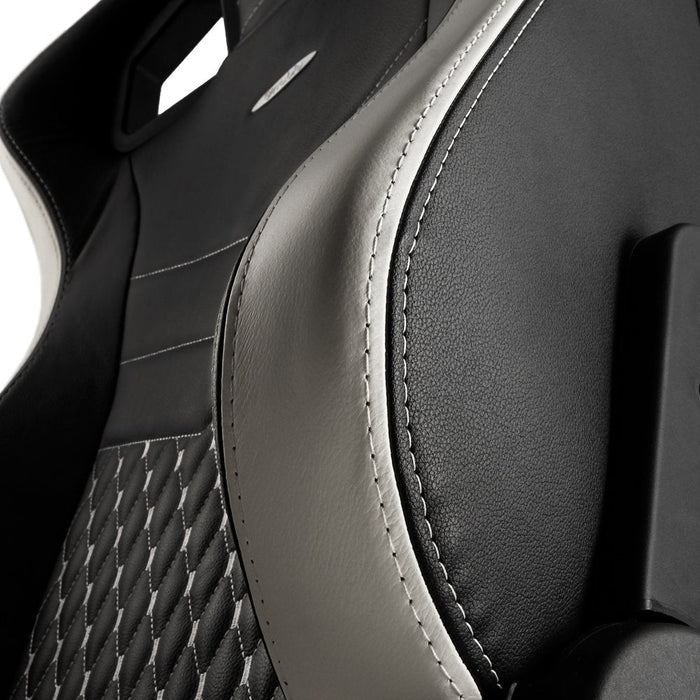 Noblechairs Epic Echtleder Gaming Silla - Negro Blanco Rojo