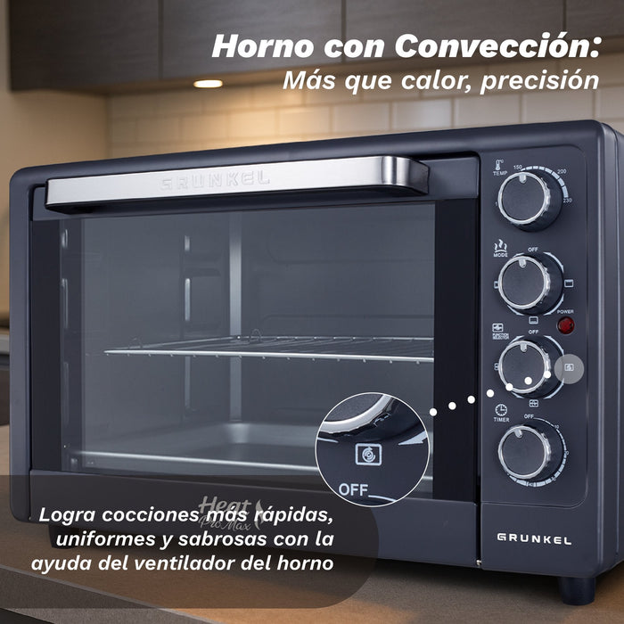 Horno De Sobremesa Grunkel Hr-48promax 2200w Capacidad 48l Negro