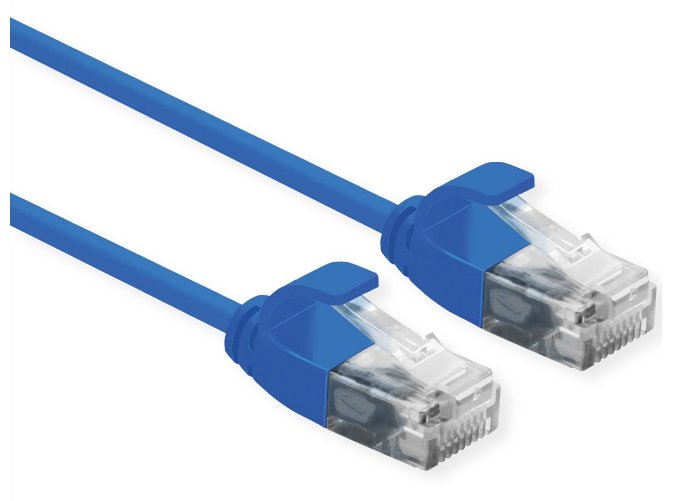 Roline Utp Datacenter Cable De Red Cat.6a (Class Ea), Lsoh, Slim, Blau, 0,5 M