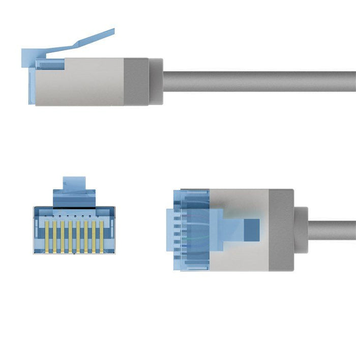 Cable Goobay Lan Cat6a 1m Gris