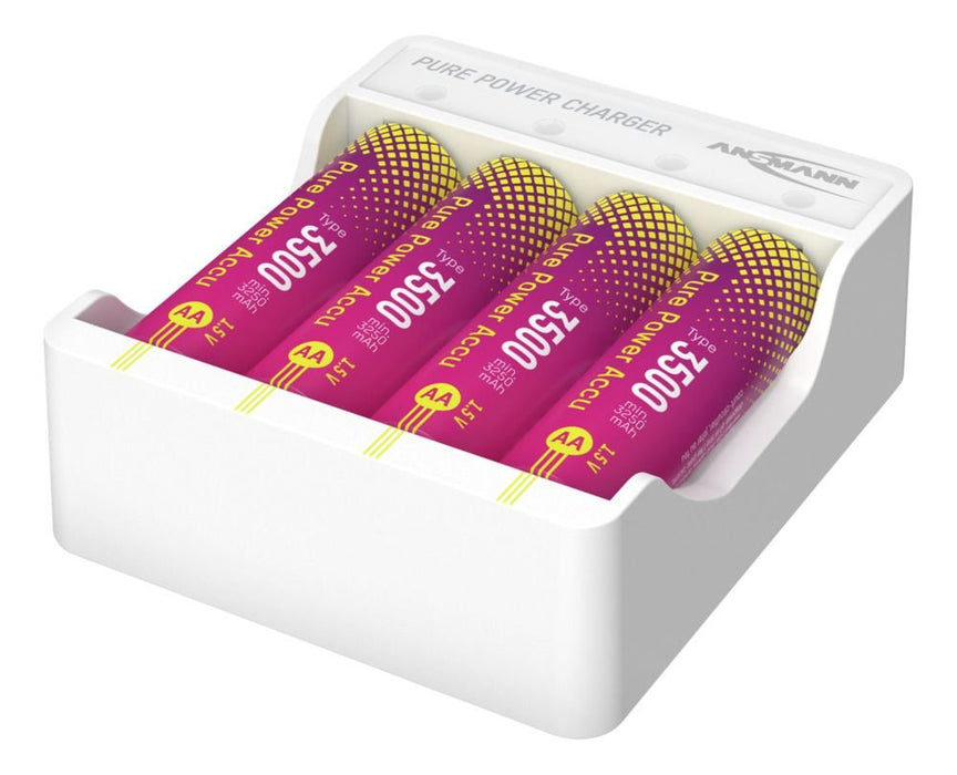 Ansmann Cargador Purepower Set Aa Inkl. 4x Aa 3500mah Akku
