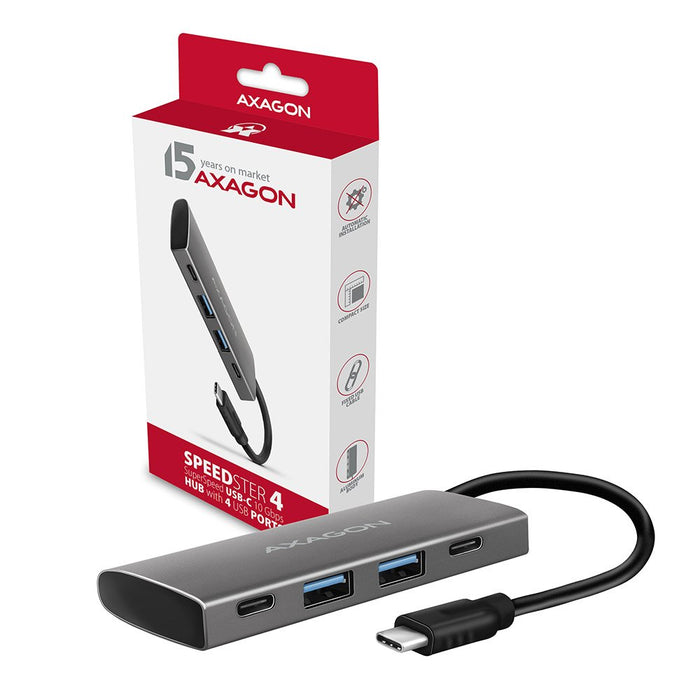 EAN 8595247905437 - Axagon HMC-4G2 hub de interfaz USB 3.2 Gen 2 (3.1 Gen 2) Type-C 10000 Mbit/s Gris imagen 9