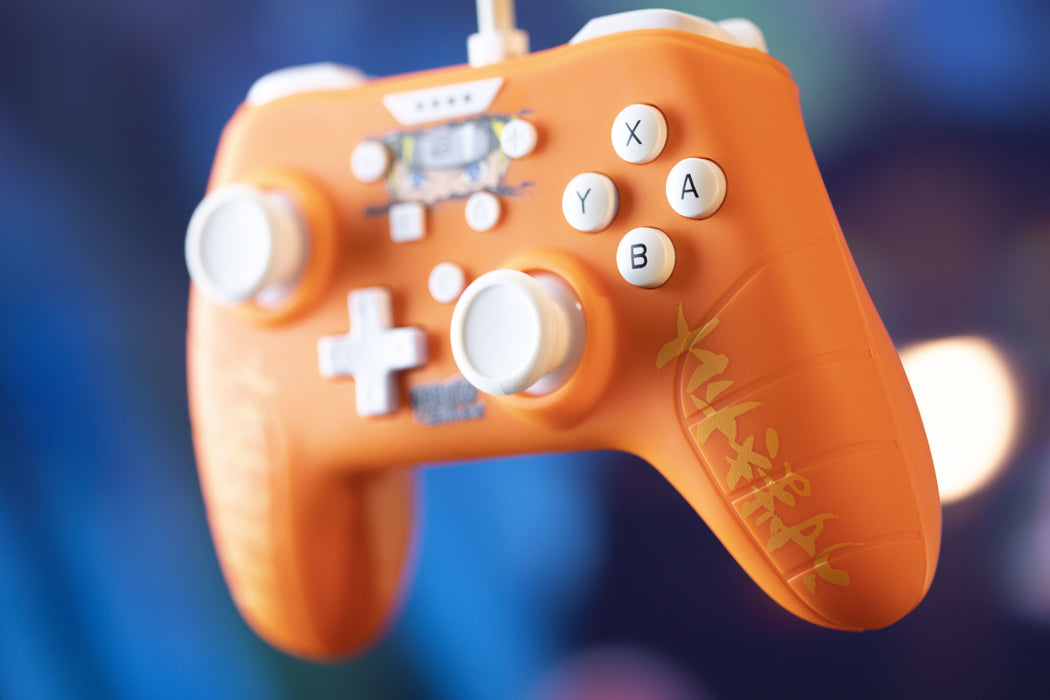 Gamepad Konix Switch Naruto Cable 3m Compatible Con Pc Color Naranja Kx-Nar-Sw-Pad-Ora