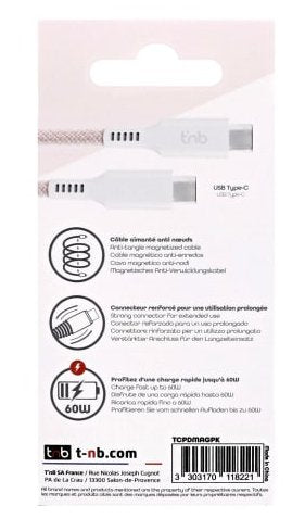 EAN 3303170118221 - T'nB TCPDMAGPK cable USB USB 3.2 Gen 1 (3.1 Gen 1) 1,5 m USB C Rosa, Blanco imagen 5