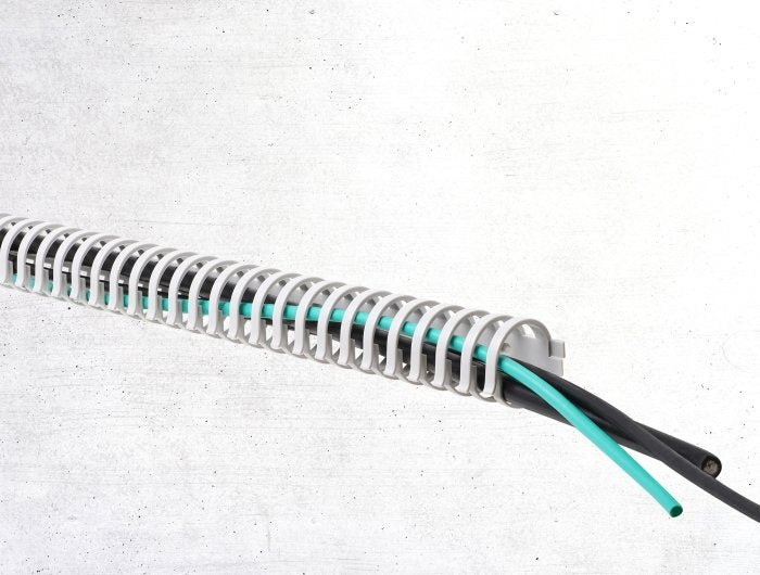 Delock Canaleta Para Cables Flexible Autoadhesivo Atornillable 34 X 35 Mm - Longitud 50 Cm Gris