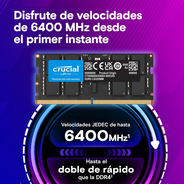 EAN 649528941220 - Crucial CT2K32G64C52CS5 módulo de memoria 64 GB 2 x 32 GB DDR5 6400 MT/s 262-pin SO-DIMM imagen 2