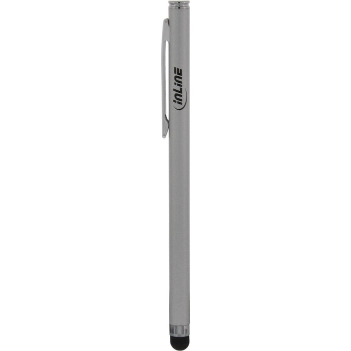 Inline® Stylus, Pen For Touchscreens Of Smartphone & Tablet, Silver