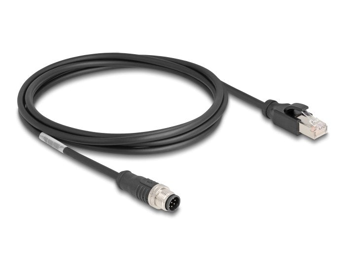 Delock 80810 Cable M12 Codificado A 8 Pin Macho A Rj45 Macho Pvc 2 M
