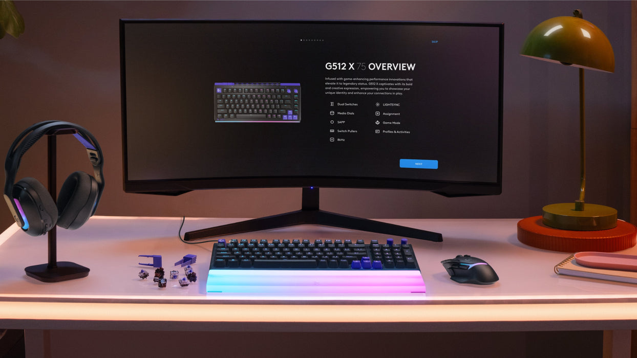 Teclado Logitech G512 X 98 Magnético Compacto Con Switches Dual Swap Y Rgb Lightsync Teclado Italiano