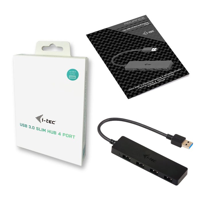 EAN 8595611701115 - i-tec Advance U3HUB404 hub de interfaz USB 3.2 Gen 1 (3.1 Gen 1) Type-A 5000 Mbit/s Negro imagen 6