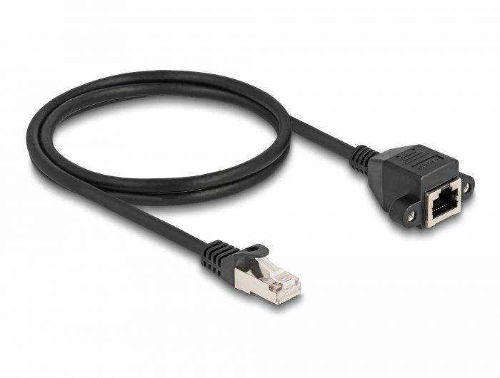 Delock 80193 Cable De Extensión Rj50 Macho A Hembra S/Ftp 1 M Negro