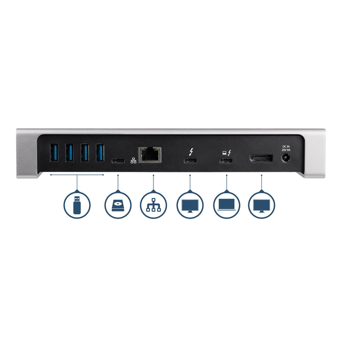 EAN 0065030870726 - StarTech.com TB3DOCK2DPPU base para portátil y replicador de puertos Alámbrico USB 3.2 Gen 1 (3.1 Gen 1)  imagen 4