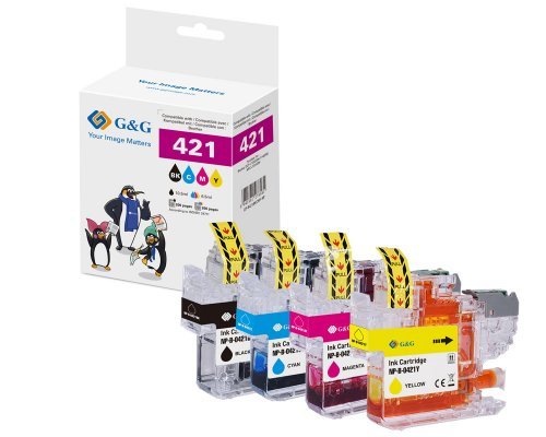 G&G Multipack Kompatibel Brother Lc421val, Je 1x Negro, Cyan, Magenta, Amarillo